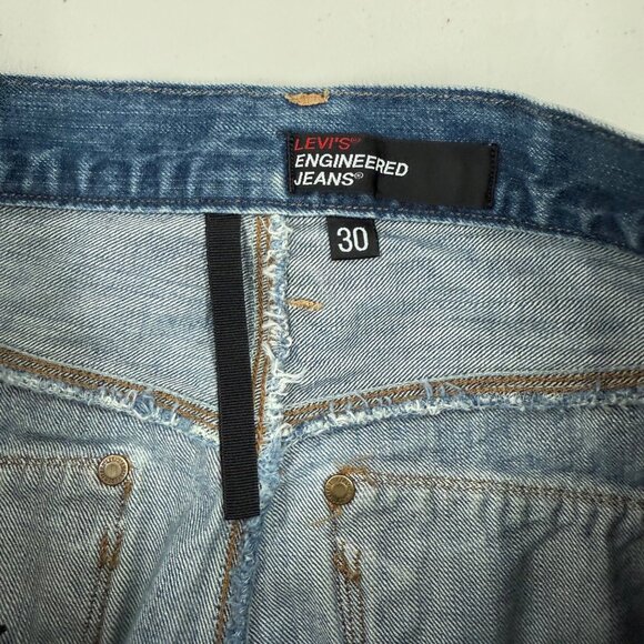 Levis Engineered Distressed Denim Cotton Blue Jeans Pants Mens size 30x32 - Picture 3 of 10